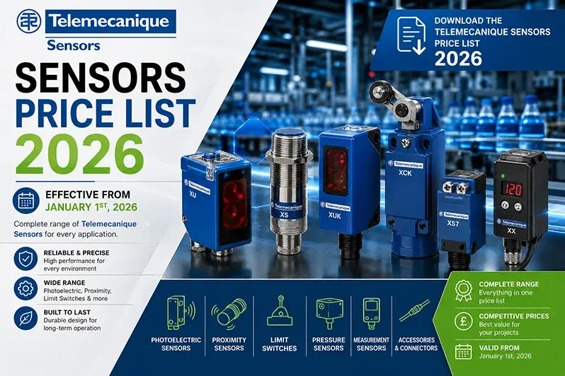 Telemecanique Sensors Price List 2026 – XS Inductive, XU Photoelectric, XC Limit Switches, XCS Safety & More