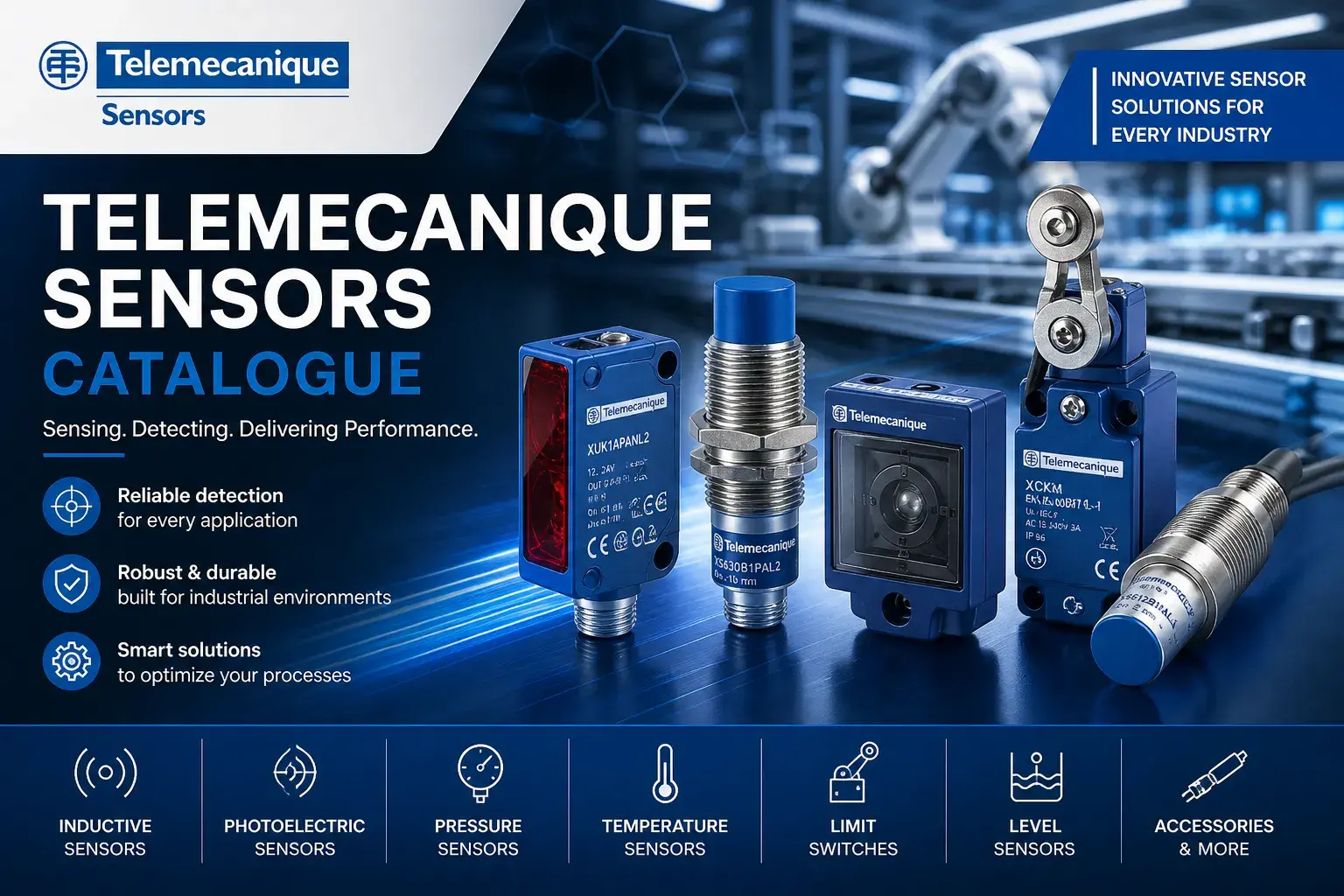 Telemecanique Sensors Catalogues – XS Inductive, XU Photoelectric, XC Limit Switches & Safety Solutions