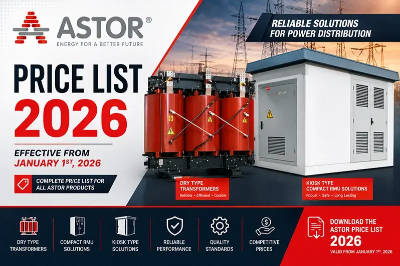 ASTOR Price List 2026 – Power Transformers, AS36 Modular Switchgear, RMU & Monoblock Concrete Kiosks