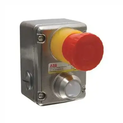 ABB - 2TLA050220R0222 - EstrongZ E-Stop 2NC/2NO, M20, SS, LED - 1