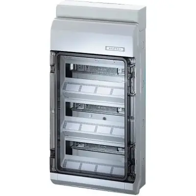 Consumer Unit Kv 3636 36 Mod. (3x12) Ip54 583x295x129mm Without Terminals - Hensel