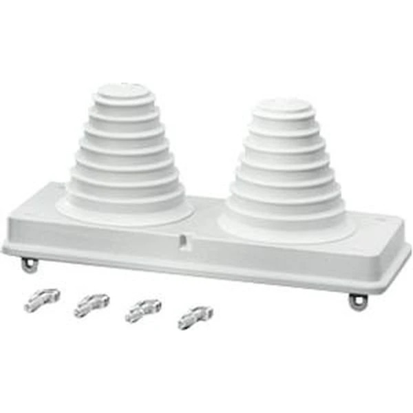 Hensel - Flange MI FP 72 with 2 step gland with mounting wedges, for laying cable IP65 110x300x100mm - Hensel