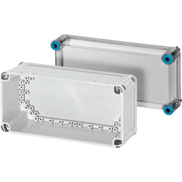 Hensel - Enclosure K 0100 275x125x150 mm IP66 with transparent lid, grey, emty - Hensel