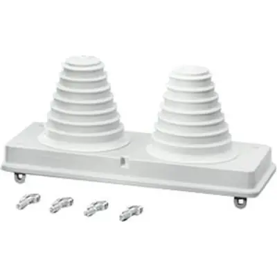 Hensel - Flange MI FP 72 with 2 step gland with mounting wedges, for laying cable IP65 110x300x100mm - 1
