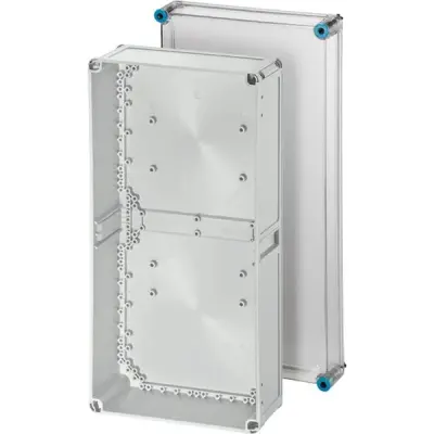 Hensel - Empty box K 0400 300x600x170 mm with transparent lid, grey, emty - 1
