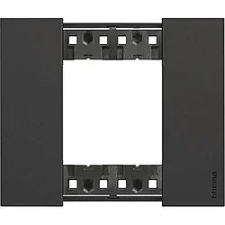 BTicino KA4802KG Living Now 2M Black Cover Plate - BTICINO