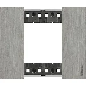 BTicino KA4802ZG Living Now 2M Steel Cover Plate - BTICINO