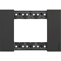 BTicino KA4803KG Living Now 3M Black Cover Plate - BTICINO