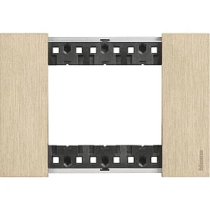BTicino KA4803ZW Living Now 3M Gold Cover Plate - BTICINO
