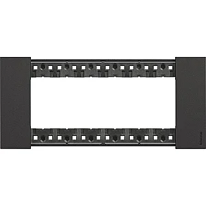 BTicino KA4806KG Living Now 6M Black Cover Plate - BTICINO