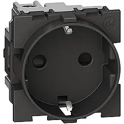 BTicino KG4141TR Living Now 16A Black Socket Cover - BTICINO