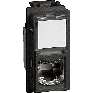 BTicino KG4279C6 Living Now 1M Black RJ45 Cat6 UTP Data Socket - BTICINO