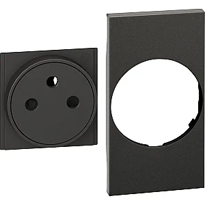 BTicino KG55F Living Now 2M Black Socket Cover - BTICINO