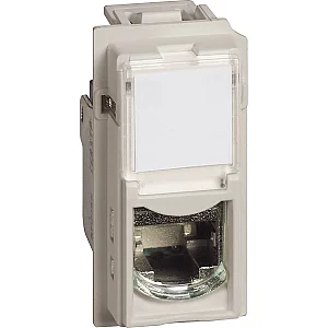 BTicino KM4279C6 Living Now 1M Sand RJ45 Cat6A UTP Data Socket - BTICINO