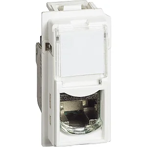 BTicino KW4279C6 Living Now 1M White RJ45 Cat6 UTP Data Socket - BTICINO