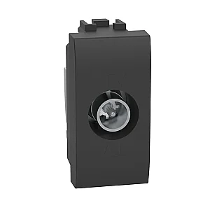 BTicino L4202DN Livinglight 1M Anthracite 2P+E Socket Outlet - BTICINO