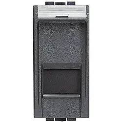 BTicino L4279C5E Livinglight Black RJ45 Cat5e Data Socket - BTICINO
