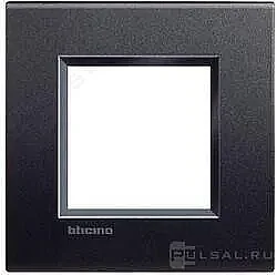 BTicino LNE4802AR Livinglight 2M Anthracite Cover Plate - BTICINO