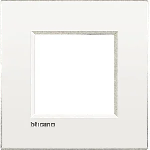 BTicino LNE4802BN Livinglight 2M White Cover Plate - BTICINO