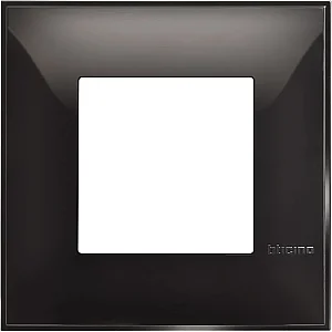 BTicino R4802BC Classia 2M Black Cover Plate - BTICINO