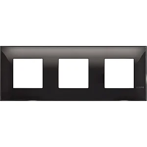 BTicino R4802M3BC Classia 6M Black Cover Plate - BTICINO