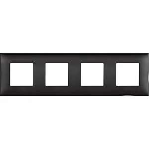 BTicino R4802M4BG Classia 8M Satin Black Cover Plate - BTICINO