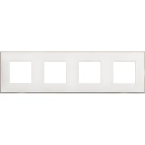 BTicino R4802M4WS Classia 2+2+2+2M Satin White Cover Plate - BTICINO