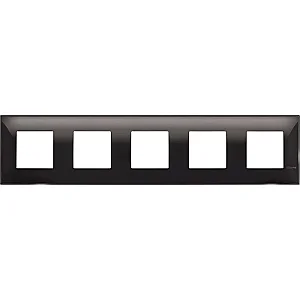 BTicino R4802M5BC Classia 10M Black Cover Plate - BTICINO