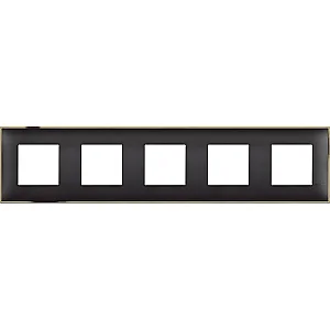 BTicino R4802M5BD Classia 10M Black Gold Cover Plate - BTICINO