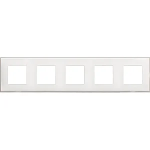 BTicino R4802M5WS Classia 5X2M Satin White Cover Plate - BTICINO