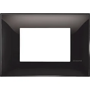 BTicino R4803BC Classia 3M Black Cover Plate - BTICINO