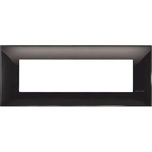 BTicino R4807BC Classia 7M Black Cover Plate - 1