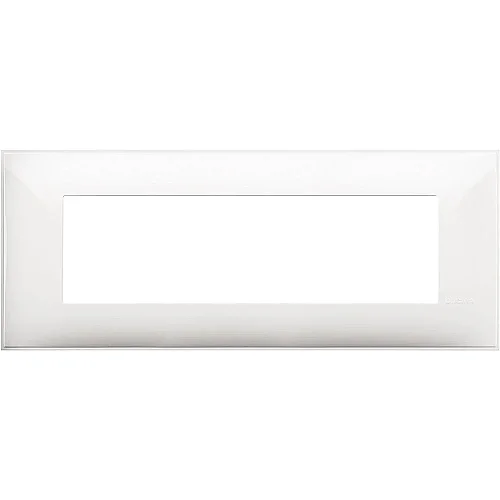 BTicino R4807RW Classia 7M White Cover Plate - 1