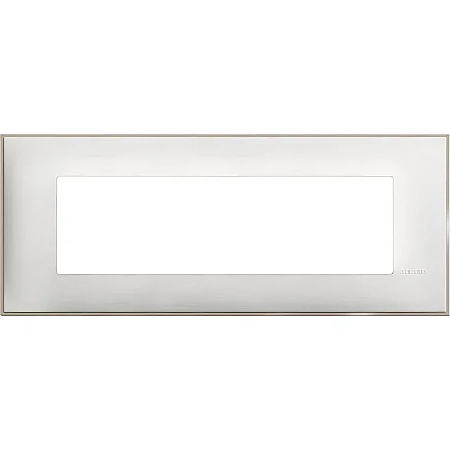BTicino R4807WS Classia 7M Satin White Cover Plate - 1