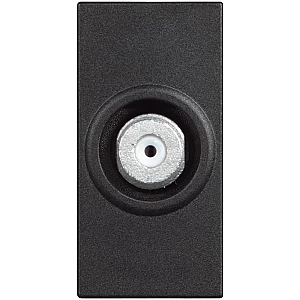 BTicino RG4202F Classia 1M Black TV Socket with F Connector - BTICINO