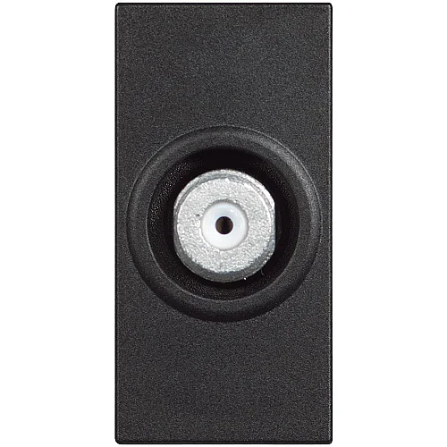 BTicino RG4202F Classia 1M Black TV Socket with F Connector - 1
