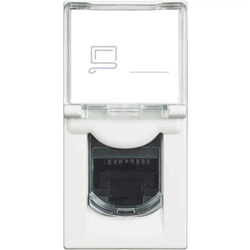 BTicino RW4258RJ11 Classia 1M White RJ11 Telephone Socket - 1