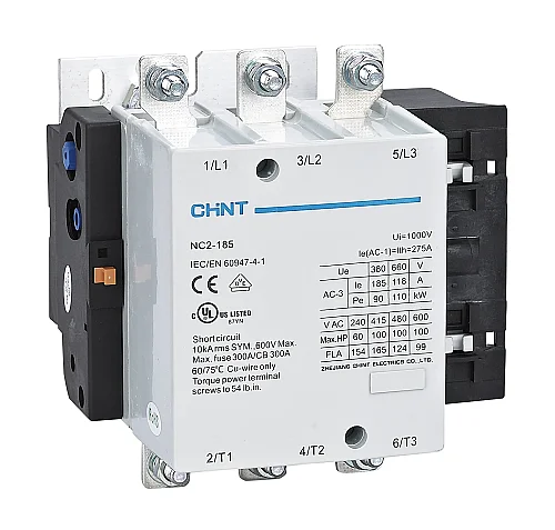 CHINT 671435 NC2-185M 90 kW 185A 220V AC Contactor - 1