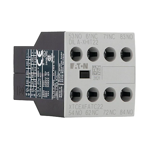 101044 - Auxiliary contact module, high version, 4 pole, 380 V 400 V 415 V: 4 A - 1