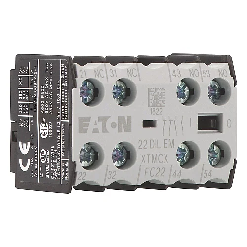 10112 - 22dilem - Auxiliary Contact Module, 4 Pole, 2 N/o, 2 Nc, Front Fixing, Screw Terminals, Dile(e)m - 1
