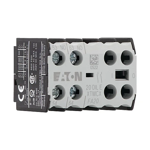 10208 - 20dile - Auxiliary Contact Module, 2 Pole, 2 N/o, Front Fixing, Screw Terminals, Dile(e)m, Diler - 1