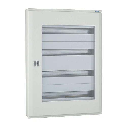 103104 - Bf-ot-4/96-c - Complete Surface-mounted Flat Distribution Board With Window, White, 24 Su Per Row, 4 Rows, Type C - 1