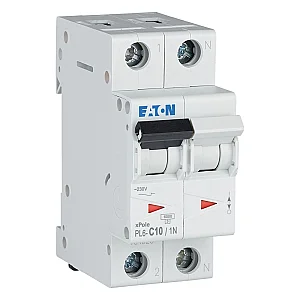 106032 - Pl6-c10/1n - Miniature Circuit Breaker (mcb), 10 A, 1p+n, Characteristic: C - Eaton