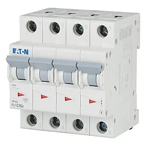 107329 - Pl7-c16/4 - Miniature Circuit Breaker (mcb), 16 A, 4p, Characteristic: C - Eaton