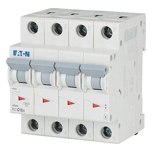 107329 - Pl7-c16/4 - Miniature Circuit Breaker (mcb), 16 A, 4p, Characteristic: C - 1
