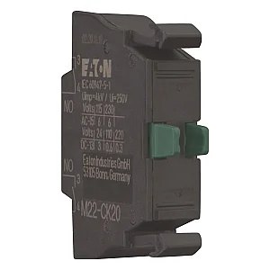 107898 - Contact element, Cage Clamp, Front fixing, 2 N/O, 24 V 3 A, 220 V 230 V 240 V 4 A - Eaton