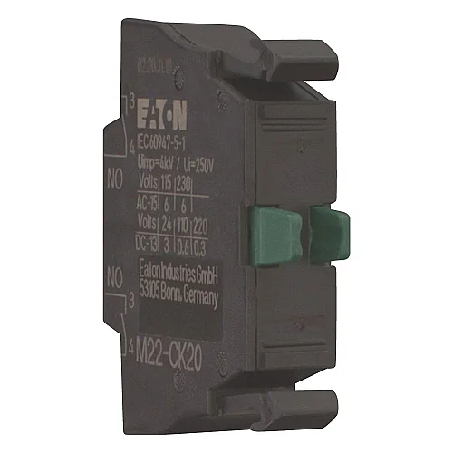 107898 - Contact element, Cage Clamp, Front fixing, 2 N/O, 24 V 3 A, 220 V 230 V 240 V 4 A - 1
