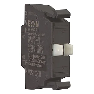 107940 - Contact element, Cage Clamp, Front fixing, 1 N/O, 1 NC, 24 V 3 A, 220 V 230 V 240 V 4 A - Eaton