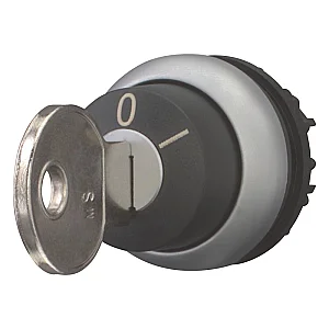111782 - Key-operated actuator, RMQ-Titan, Key operated, maintained, Not suitable for master key systems, 2 positions, MS3, Key withdrawable in position 0, Bezel: titanium - Eaton
