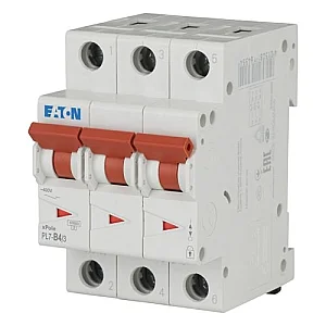 116709 - Pl7-b4/3 - Miniature Circuit Breaker (mcb), 4 A, 3p, Characteristic: B - Eaton